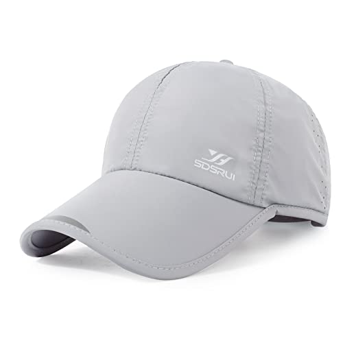 Running Hat Mesh Quick Dry Hat Baseball Cap for Women Men - color: Light Grey 2