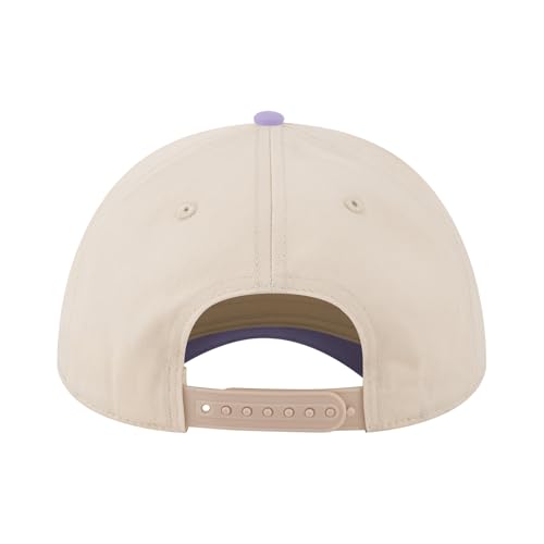 TOPTIE 5 Panel Trucker Hat Snapback Adjustable Cotton Sun Cap for Men - color: Lavender Beige