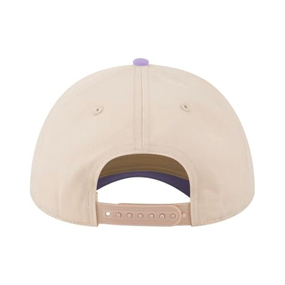 TOPTIE 5 Panel Trucker Hat Snapback Adjustable Cotton Sun Cap for Men - color: Lavender Beige