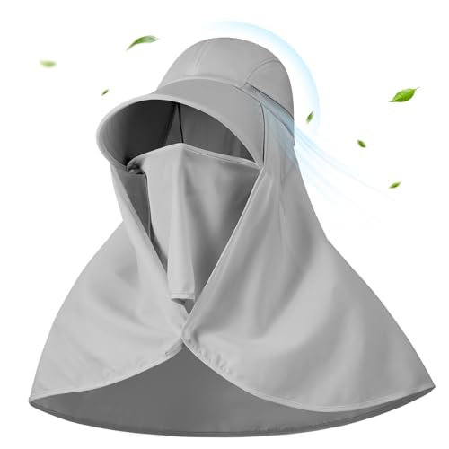 Skicuff 1/3 Pcs Women Sun Hat with Neck Flap - color: Grey