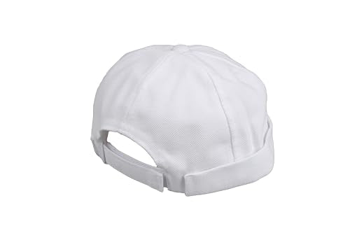 Cotton Docker Cap, Unisex Brimless Cap, Men Skull Cap, Brimless Beanie Hat, Men Women Cuffed Hat. - color: White