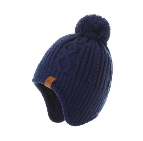Moon Kitty Baby Boys Hats Toddler Beanies for Boys Winter Fleece Winter Hat Boys - color: Navy, size: 3-5T