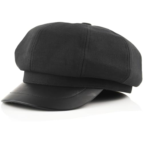 Newsboy Caps Fall Hats for Women Fashionable Vintage - color: T2-c-black