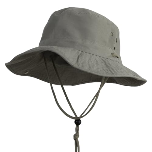 Extra Big Size Brushed Twill Aussie Hats - color: Olive, size: X-Large-XX-Large