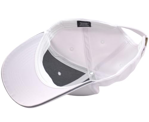 TSSGBL Men's Plain Baseball Hat - OSFM & XXL Big Head Fit，Adjustable Structured Ball Cap with Reflective Sandwich Brim - color: White, size: Medium-Large