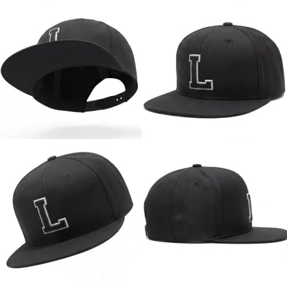 I&W Hatgear Mens 3D Silicone A-Z Patch Varsity Initial Letters Snapback Hat - color: Initial L