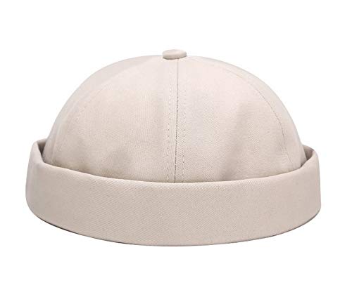 Men Women Cotton Docker Cap - color: Blank-beige