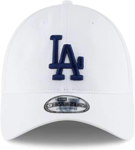 New Era MLB Core Classic 9Twenty Team Color Alternate Adjustable Strapback Baseball Hat Cap One Size Fits All - Los Angeles Dodgers White