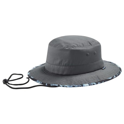 UPF 50+ Foldable Sun Hat Patterned Under Brim Bucket Hats for Summer Hiking Fishing Beach Safari Men Women - color: Dark Grey, size: Medium