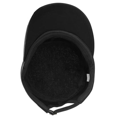 Army Cadet Cap for Men Women Military Flat Top Cap Baseball Caps - color: Black