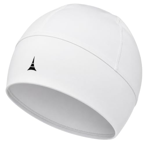 Helmet Liner Sweat Wicking Skull Cap Beanie. Ultimate Performance Moisture Wicking. Fits Under Helmets - color: White, size: One Size