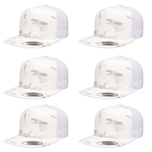 Yupoong 5-Panel YP Classic Trucker Cap | High Profile Flat Visor Snapback - color: Multicam Alpine
