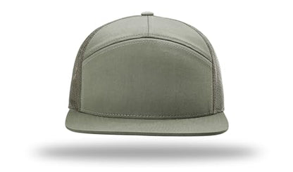 Richardson 168 Hi-Pro 7 Panel Adjustable Snapback Trucker Mesh Back Cap - color: Loden