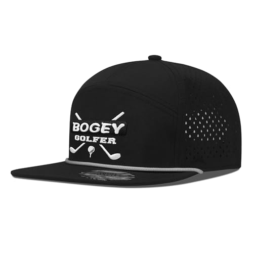 Funny Golf Hats,Funny Golf Gifts for Men,Golf Rope Hat for Men - color: 3.black-3