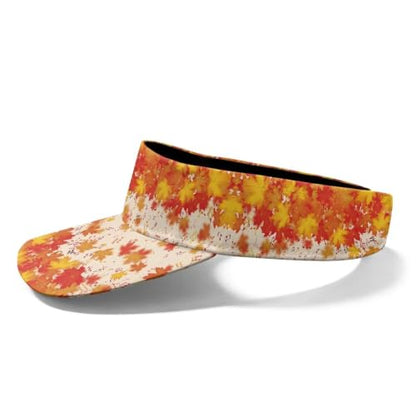Cool Styles Sun Visor Hats 21.65~23.62 inches Adjustable Open-Top caps Quick-Dry Visor Cap - color: Maple Leaf