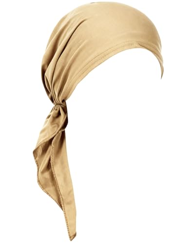Chemo Headwear for Women Pre-Tied Head Scarf Coverings Scarves - color: Khaki
