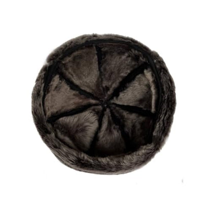 Handmade Sheepskin Leather Trapper Hat – Aviator Cap with Fur Lined Ear Flaps, Shearling Russian Ushanka Winter Hat - color: Coffe, size: Large