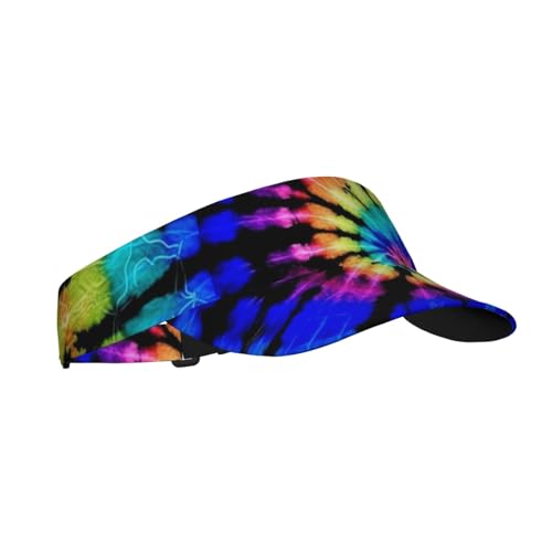 Visor Cap Funny Sun Hat for Women Men Teens for for Sports, Beach, Tennis, Golf, Running & Hiking - color: Tie Dye