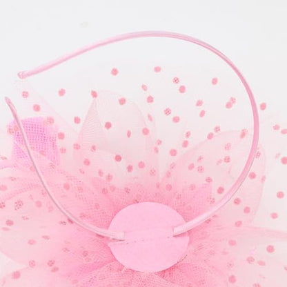 DRESHOW Fascinators Hat Feather Headband Women's Fascinators Tea Party Headwear with Clip Flower Head Band for Girls & Women - color: 8.7" Diameter / Pink