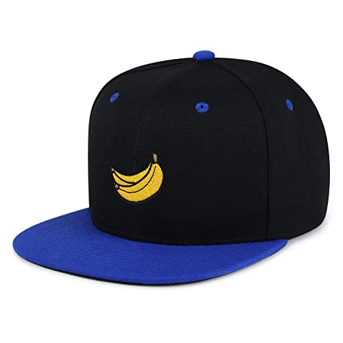 JPAK Banana Fruit Hip-Hop Snapback Hat Embroidered Baseball Cap Monkey - color: 16. Black/Blue