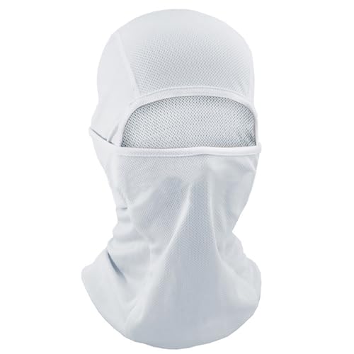 TOPTIE Mesh Balaclava with Hinge Design, Breathable Helmet Liner - color: White