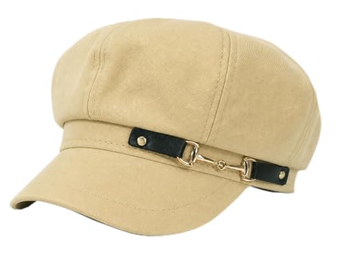 Beret Hat for Women Newsboy Hat Baker Boy Cap y2k Hat - color: Khaki