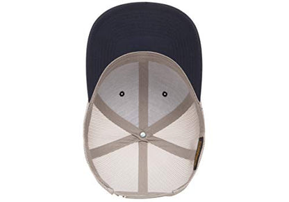 Yupoong Yp Classics Retro Trucker Cap - color: Navy/Silver, size: One Size, style: Single