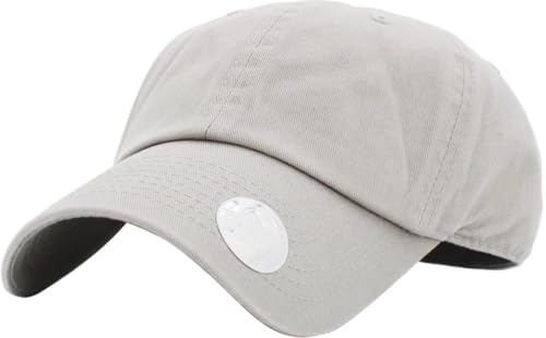 KBETHOS® Classic Washed Cotton Baseball Cap - color: Light Gray