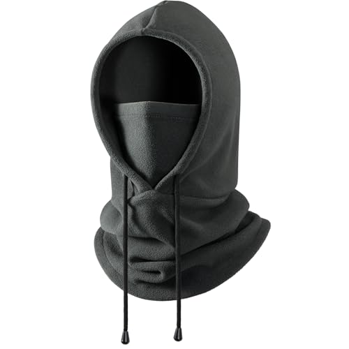 Winter Balaclava Ski Face Mask: Men Women Warm Windproof Face Cover Hat - color: Grey