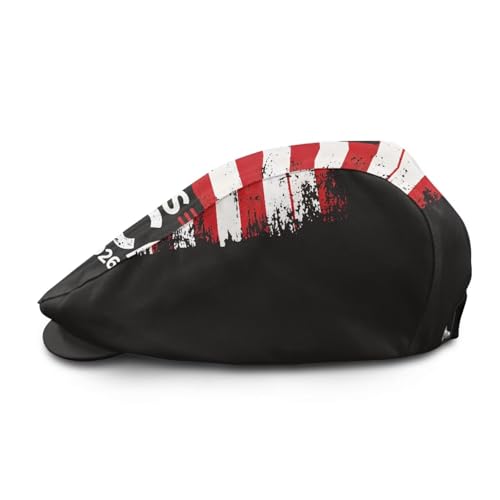 Men's Flat Ivy Gatsby Newsboy Hat Winter Spring Autumn Driving Cabbie Hunting Cap - color: American Flag Cross
