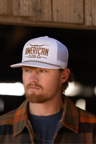 Longhorn Adjustable Snapback Western Hat - color: White