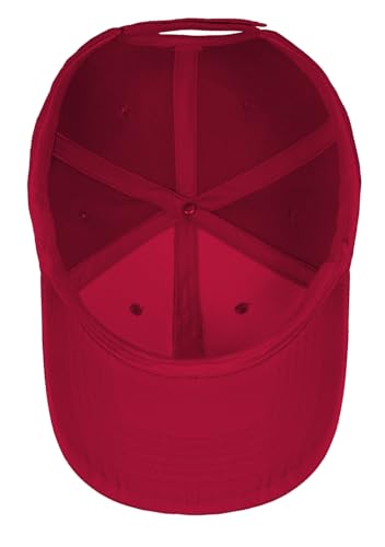 TK Flex Blank Hats, Adjustable Plain Hats, Casual Women's and Men's Hats, Baseball Caps for Patches and Embroidery, 12 Pack - color: Red