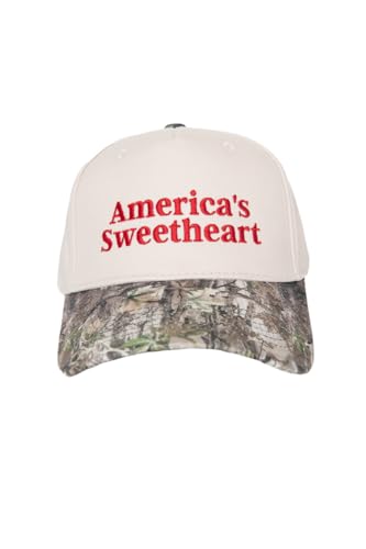 KATYDID Americas Sweetheart Vintage Hat - Two-Toned Mom Hat - Embroidered Vintage Baseball Cap - Women’s Snapback - color: Camo/Tan