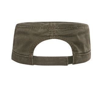 OTTO Garment Washed Superior Cotton Twill w/Heavy Stitching Military Cap - color: Dk. Ol. Green