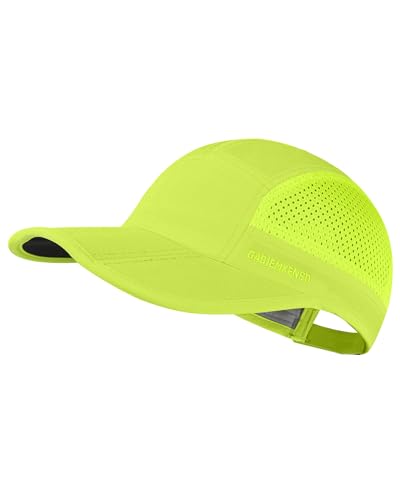 GADIEMKENSD Mens Folding Outdoor Hat Long Brim UPF 50+ Sun Protection - color: Folding Fluorescent Green