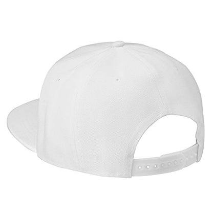 Falari Wholesale 12 Pack Snapback Hat Cap Hip Hop Style Flat Bill Blank Solid Color Adjustable Size - color: 12-pack White