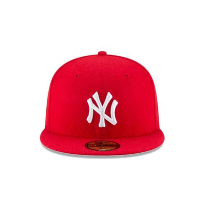 New Era MLB Unisex-Adult New York Yankees - color: Scarlet/White, size: 7 3/8