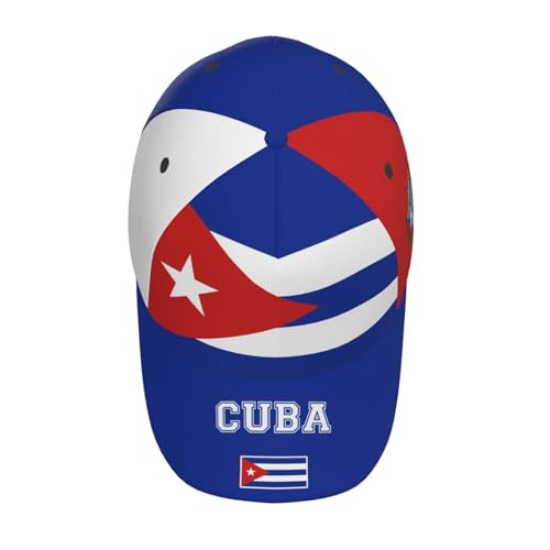 National Flags Baseball Cap for Men Women, Adjustable Trucker Hat Sun Visor Caps, Outdoor Dad Cap Patriotic Hat - color: Cuba Flag