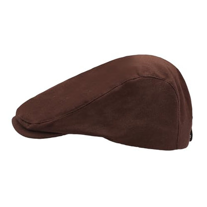 ZLYC 남성용 여름 플랫 캡 Scally Ivy Gatsby Newsboy Beret Driver Cabbie 사냥 모자 - color: 단단한 커피.