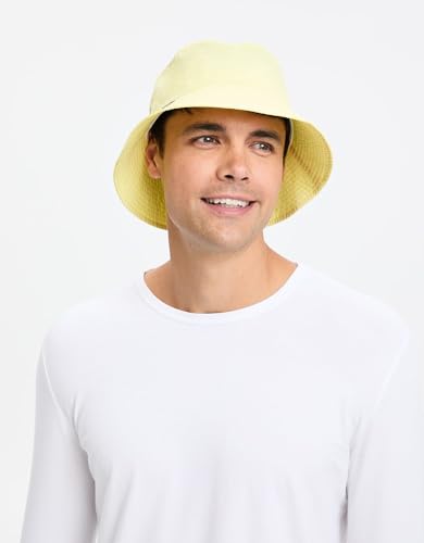 Solbari Unisex Bondi Bucket Hat UPF 50+ - color: Cool Yellow, size: Large-X-Large
