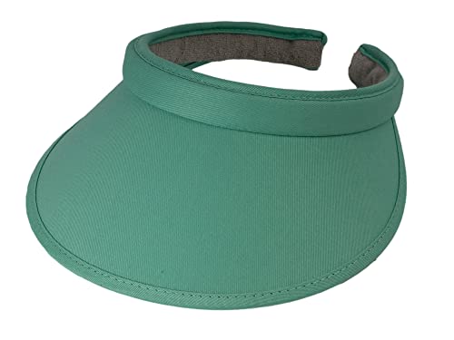 TOP HEADWEAR Sports Cotton Twill Clip-On Visor 3.5 Inch Wide Brim - color: Winter Green