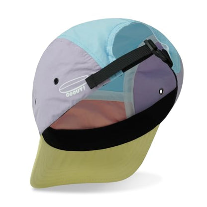 Clakllie Quick Dry Short Brim Hats for Men 5 Panel Running Hat Waterproof Baseball Cap Outdoor Hiking Hat Flat Bill Cadet Cap - color: Cdus-bssd2567-baby Blue