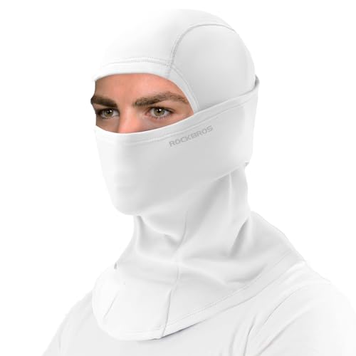 ROCKBROS Windproof Thermal Balaclava Ski Mask for Men and Women Cycling - color: White