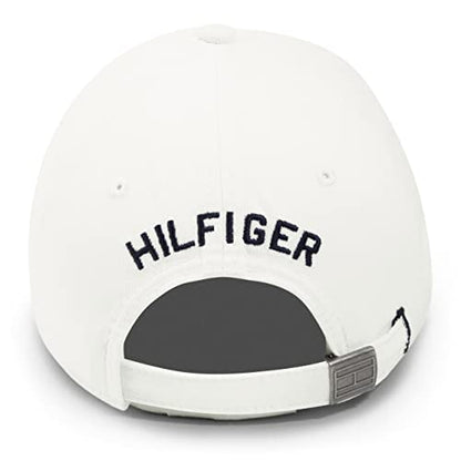 Tommy Hilfiger Men's Cotton Billy Adjustable Flap Baseball Cap - color: Classic White