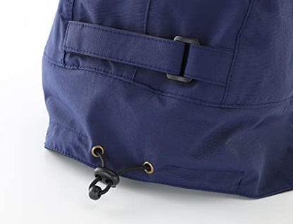 Connectyle Men's Water-Resistant Winter Hat Reflective Fleece Lined Earflap Cap Warm Baseball Sports Hat - color: Navy Blue