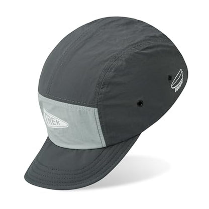 Clakllie Quick Dry Short Brim Hats for Men 5 Panel Running Hat Waterproof Baseball Cap Outdoor Hiking Hat Flat Bill Cadet Cap - color: Cdus-bssd2567-grey