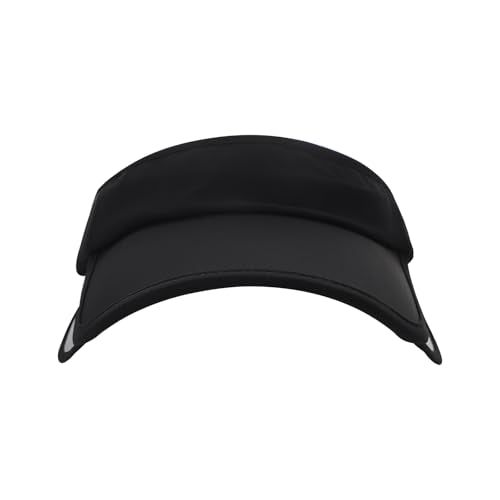Adjustable Summer Sun Visor Hat Retractable Brim Empty Top Golf Cap Adult Teens UV Protection Beach Tennis Sports Hat - color: Black