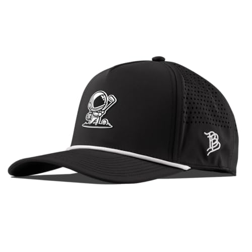 Branded Bills Moon Shot Curved 5 Panel Rope Hat for Men - color: Black