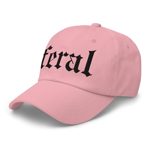 NX Feral Embroidered Curved Bill Cap Relaxed Fit Low Crown Adjustable Dad Hat - color: Pink
