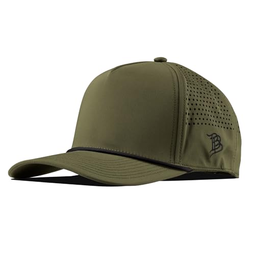 Branded Bills Bare Curved 5 Panel Rope Hat for Men - color: Loden